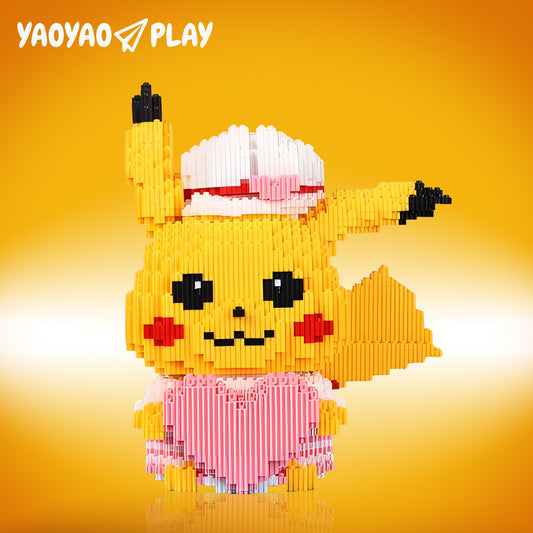 YaoYaoPlay Pikachu with Heart Mini Building Block Set