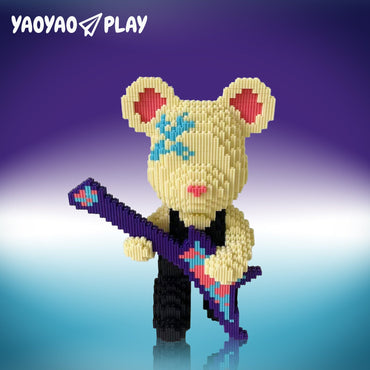 YaoYaoPlay DY Singing Bear Building Block Toy – 3680PCS with Storage | Gift for Kids & Adults